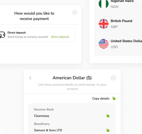Named Collection interface with multi-currency and payment options